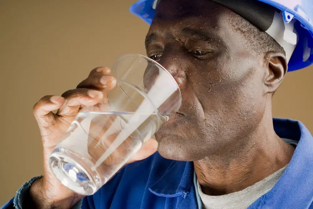 Construction Worker Drinking Water