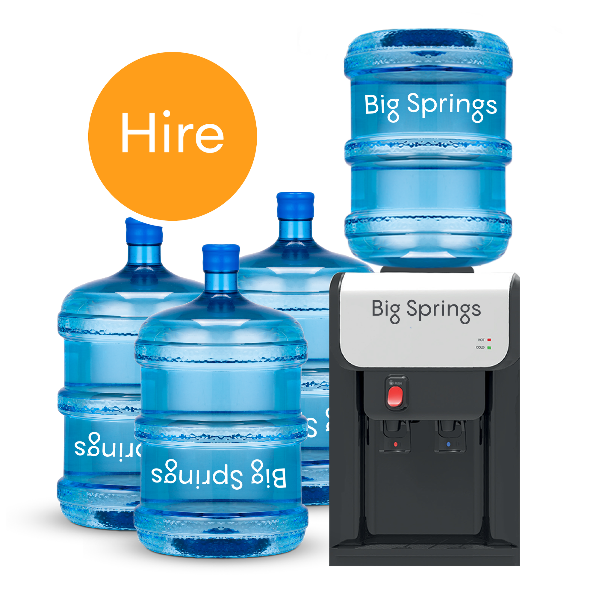 Contemporary Benchtop Water Cooler (+ 4 free 15L bottles) - Annual Hire