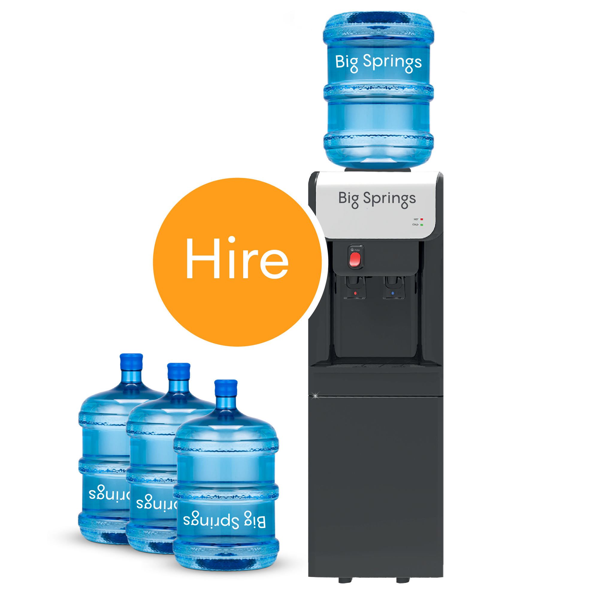 Contemporary Water Cooler (+ 4 free 15L bottles) - Annual Hire