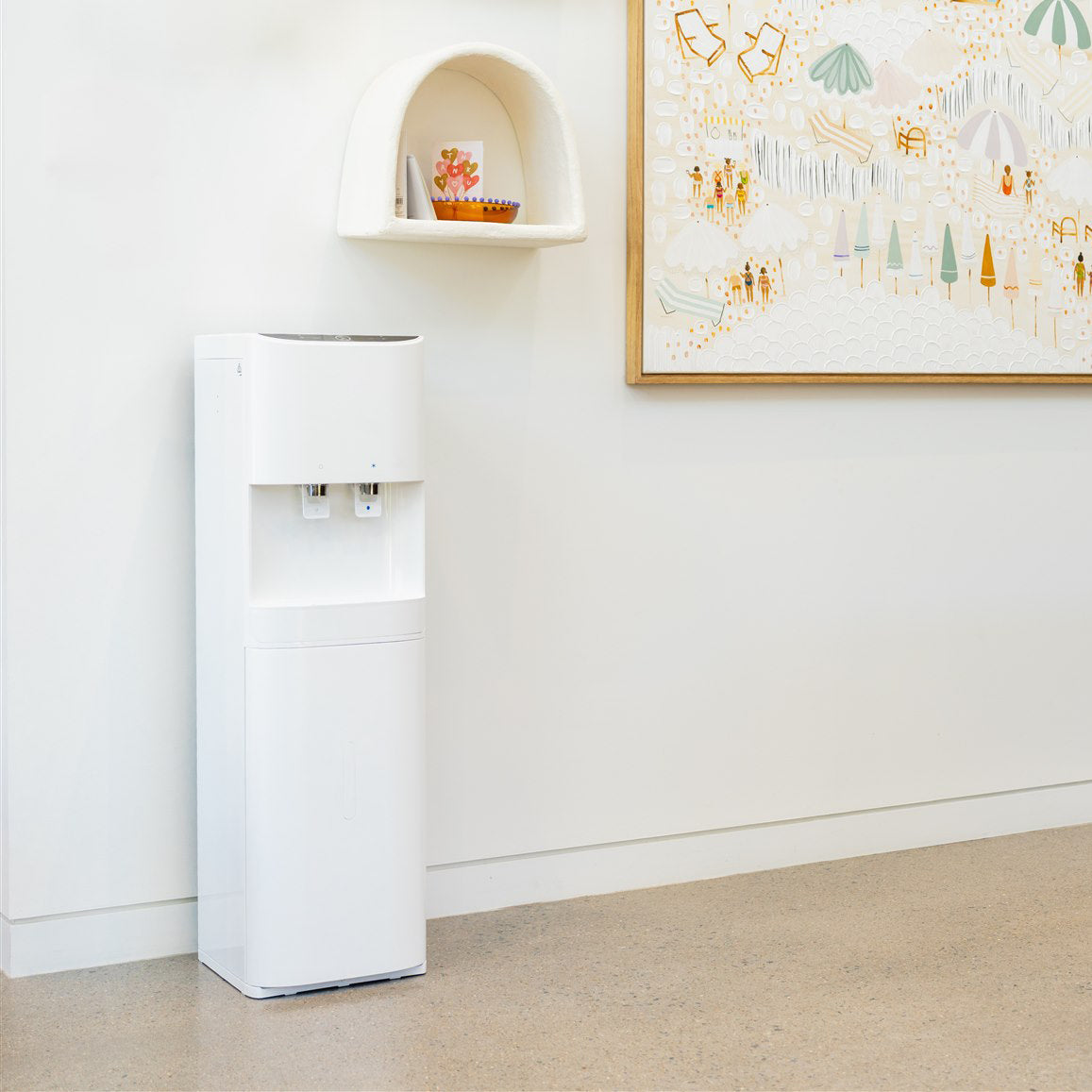 Premium Water Cooler (White) – Bottom Loaded (+ 4 free 15L bottles) - Annual Hire