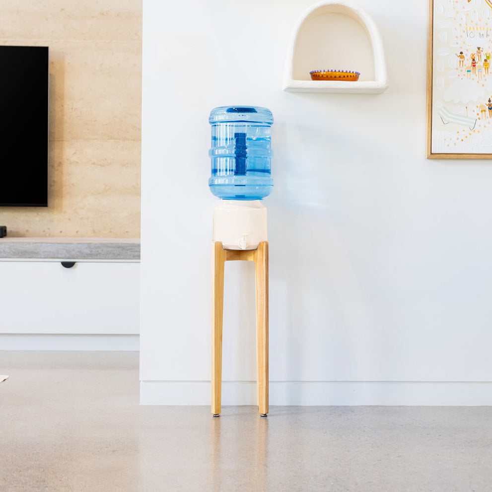 White Ceramic Pack (Ceramic Dispenser + 4 x 15L bottles)