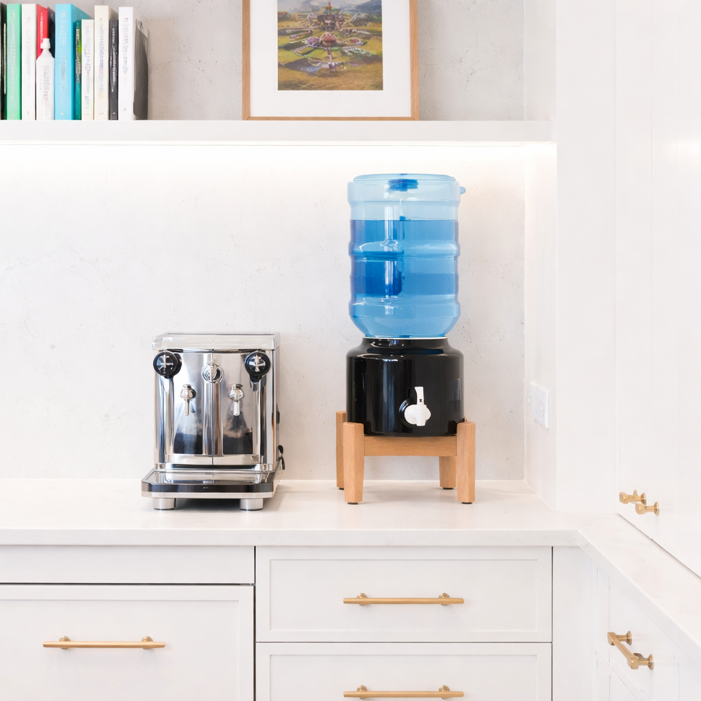 Black Ceramic Pack (Ceramic Dispenser + 4 x 15L bottles) - Big Springs Water